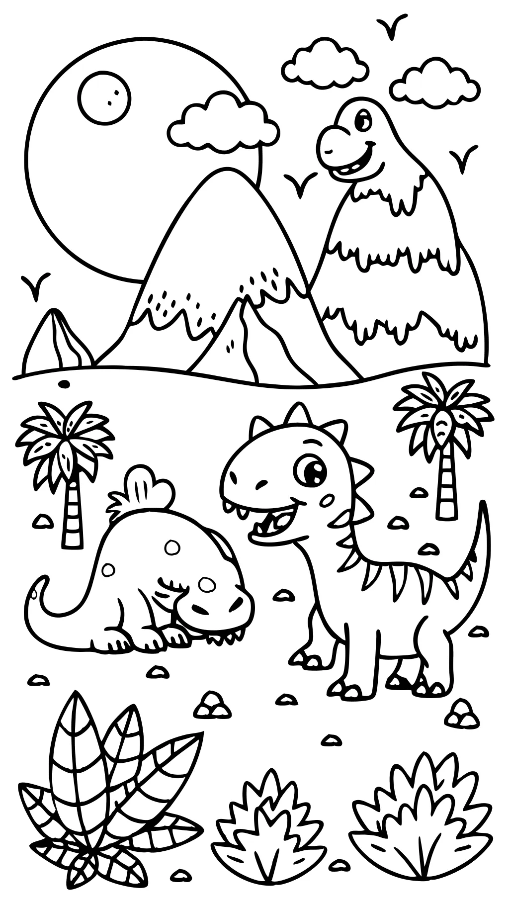 coloriages de dinosaure préscolaire